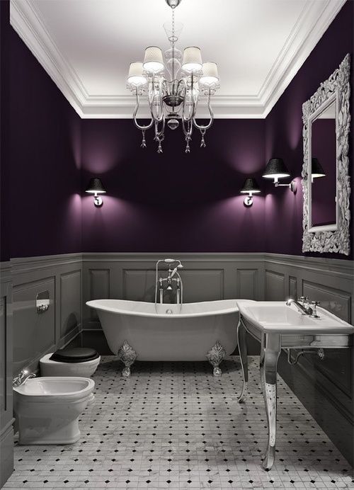 izudesign łazienka fiolet